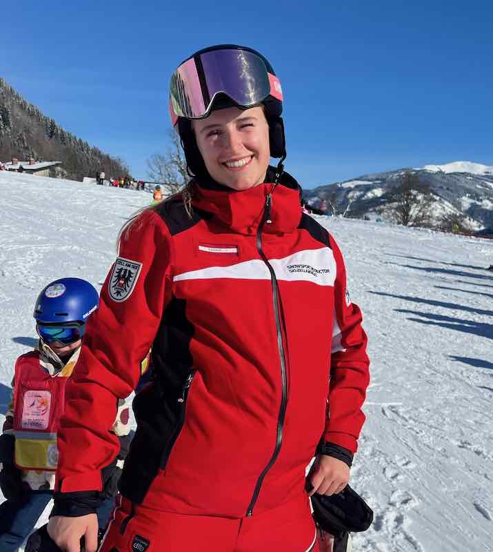Skilehrerin Sanna im Kinderland
